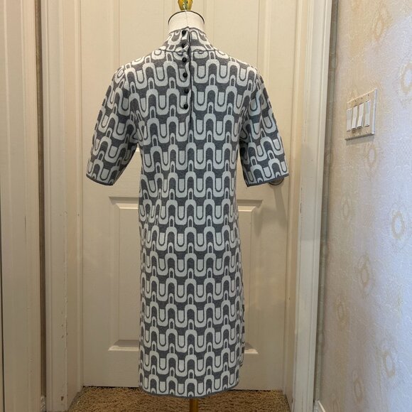 MAEVE The Annalise Mock-Neck Chenille Sweater Mini Dress in Medium Retro Mod - Picture 5 of 9